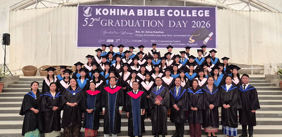 KBC graduates 52 students; Rev Dr Zotuo Kiewhuo stresses discipleship