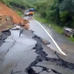 NH-2 near Liroyim develops massive road heave amid multiple landslides