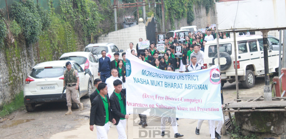 NMBA walkathon held in Mokokchung to raise drug abuse awareness