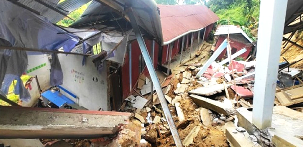 Mokokchung Landslide-hit GHS in Lirmen deemed unsafe, JKM seeks new building
