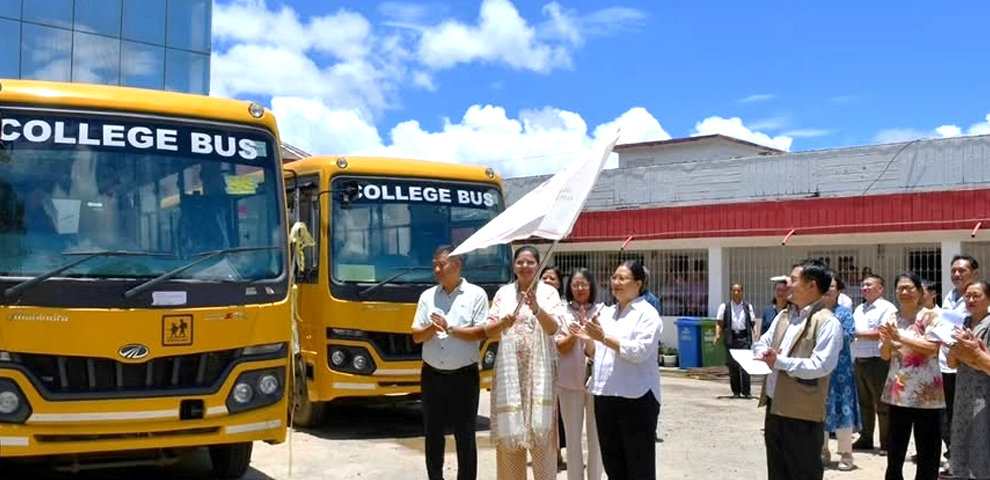 Sao Chang College, Pfutsero Government College receive new buses