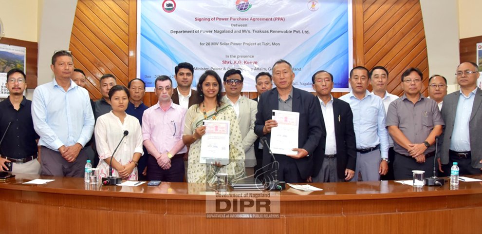 20 MW solar power plant PPA signed between Power Department and private developer