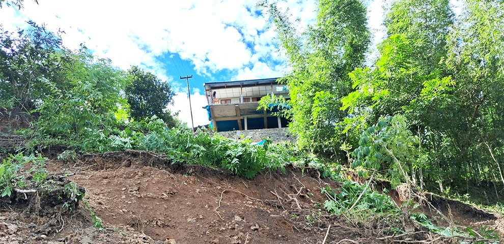 Massive landslide threatens homes in Kiphire town