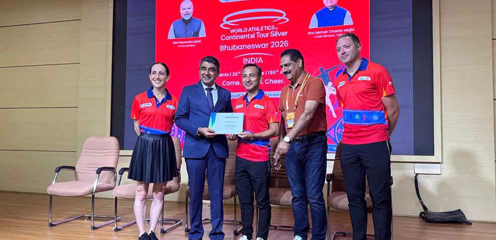Nagaland Athletics official Neingulie Nakhro attends