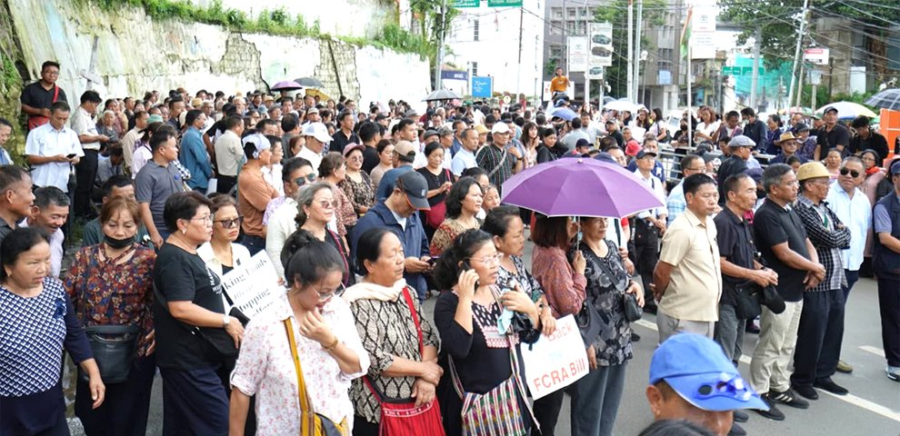 Thousands join Aizawl march against proposed FCRA amendments