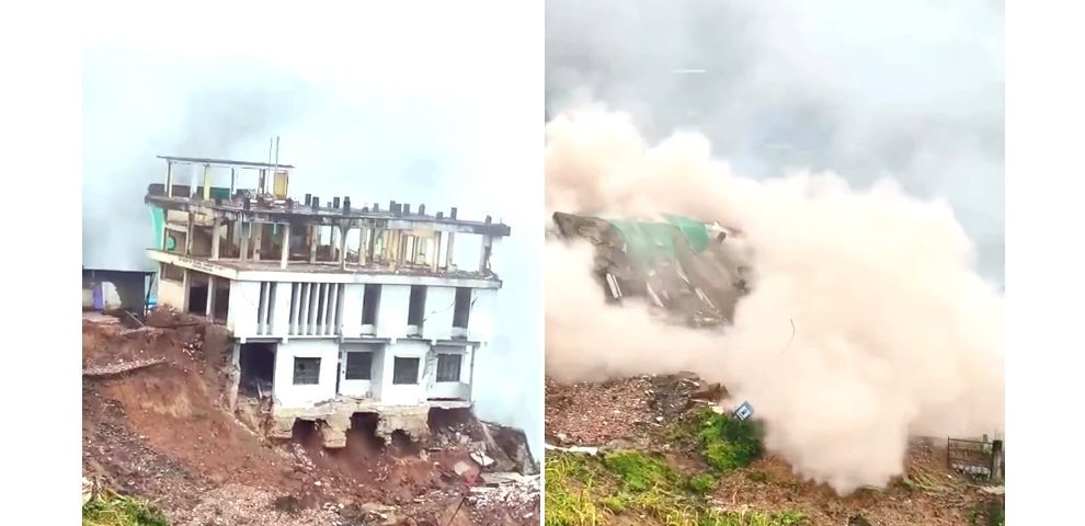 Tuensang DTO building collapses after weeks of rain, no casualties reported