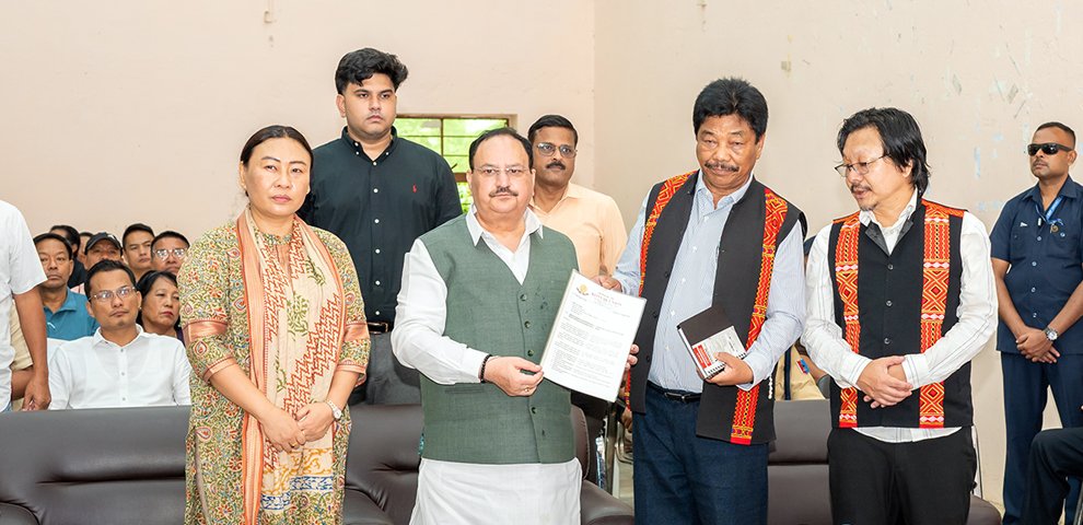 Union Minister JP Nadda visits disaster-hit Mon, reviews damage, assures support