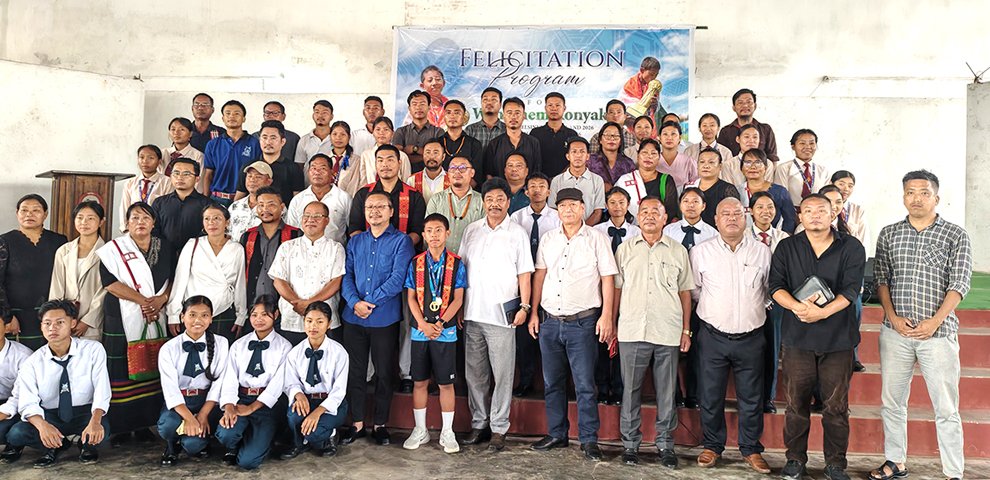 Wangshem Konyak felicitated for historic international football achievements