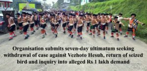 A Great Barbet, a wildlife case and Article 371A: CCYO marches in Pfutsero over Forest Department action