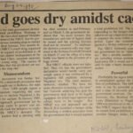 August 1990 -- Mumbai newspaper screamed -- "Nagaland goes dry amid cacophony" August 1990 -- Mumbai newspaper screamed -- "Nagaland goes dry amid cacophony"