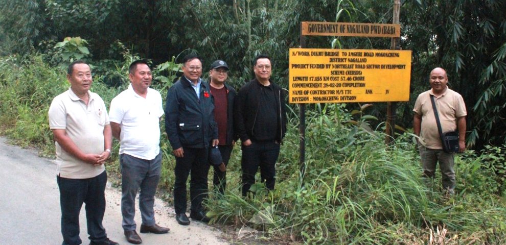 Kikheto Sema inspects development projects in Mokokchung