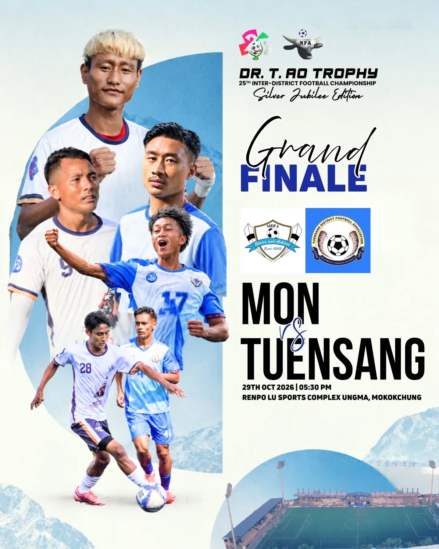 Mon’s consistency faces Tuensang’s fighting spirit in Dr T Ao Trophy final