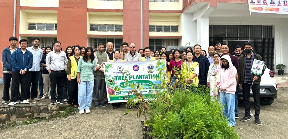 NSS, Lions Club Kohima plant 200 saplings at Nagaland University